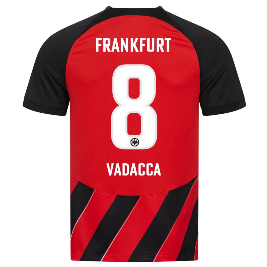 Vyrai Gianni Vadacca #8 Raudona Juoda Namų Marškinėliai 2023/24 T-Shirt