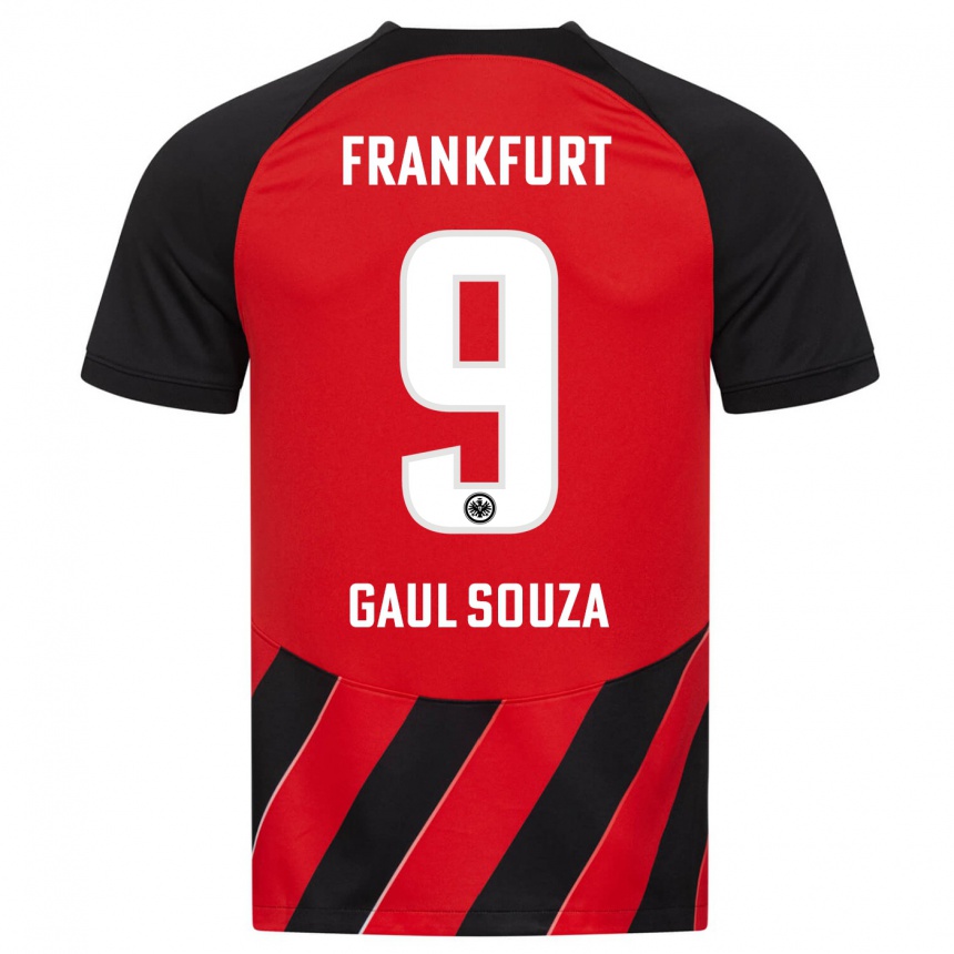 Vyrai Alessandro Gaul Souza #9 Raudona Juoda Namų Marškinėliai 2023/24 T-Shirt