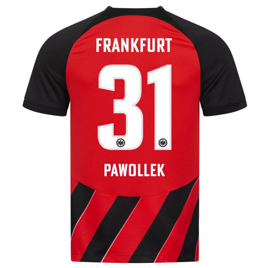 Vyrai Tanja Pawollek #31 Raudona Juoda Namų Marškinėliai 2023/24 T-Shirt