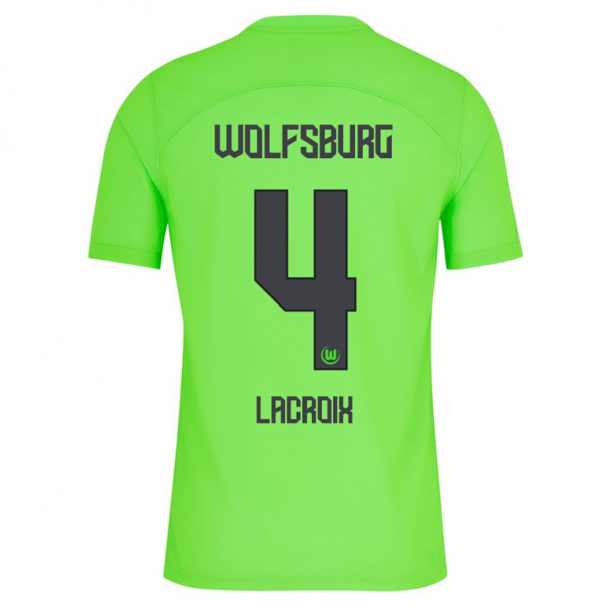 Vyrai Maxence Lacroix #4 Žalias Namų Marškinėliai 2023/24 T-Shirt