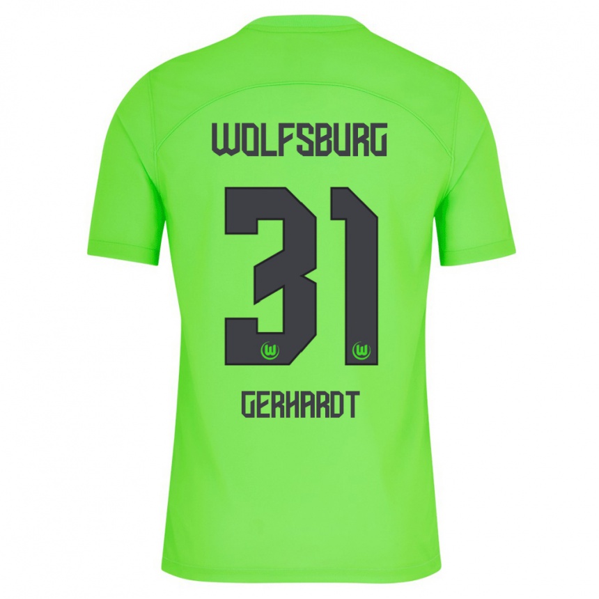 Vyrai Yannick Gerhardt #31 Žalias Namų Marškinėliai 2023/24 T-Shirt