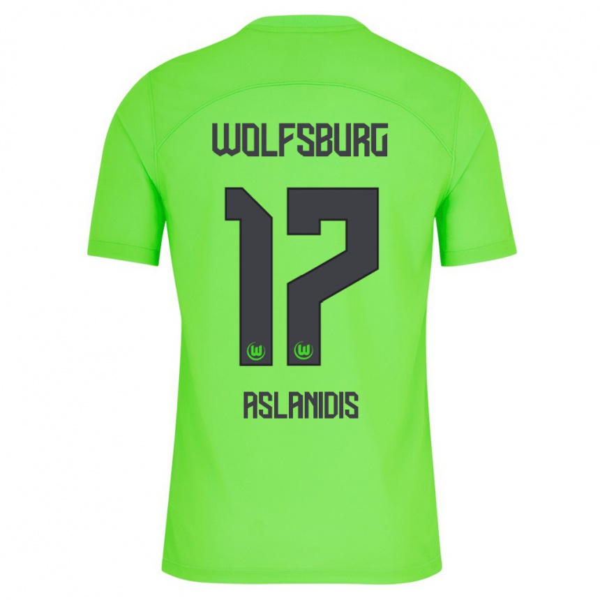 Vyrai Elijas Aslanidis #17 Žalias Namų Marškinėliai 2023/24 T-Shirt