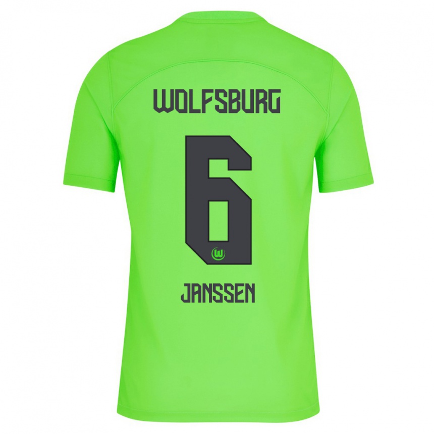 Vyrai Dominique Janssen #6 Žalias Namų Marškinėliai 2023/24 T-Shirt