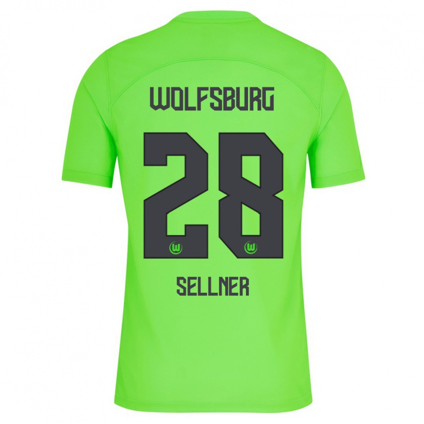 Vyrai Tabea Sellner #28 Žalias Namų Marškinėliai 2023/24 T-Shirt