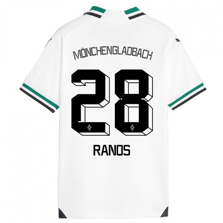 Vyrai Grant-Leon Ranos #28 Balta Žalia Namų Marškinėliai 2023/24 T-Shirt