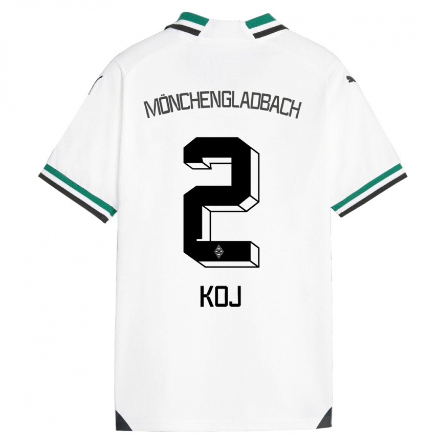 Vyrai Julia Koj #2 Balta Žalia Namų Marškinėliai 2023/24 T-Shirt