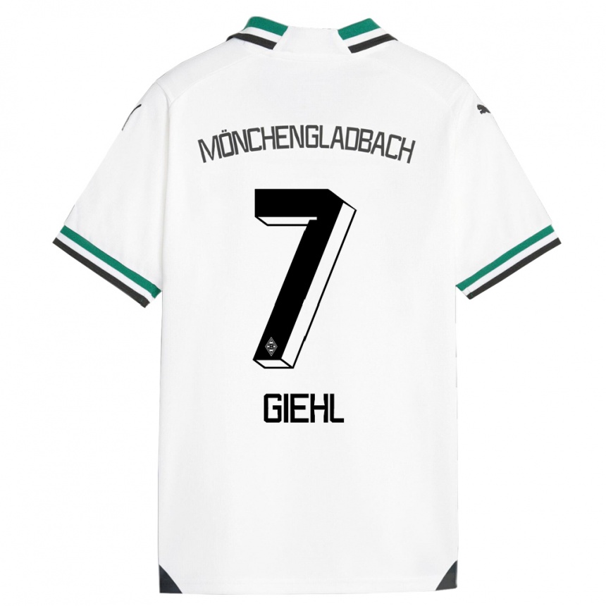 Vyrai Madita Giehl #7 Balta Žalia Namų Marškinėliai 2023/24 T-Shirt