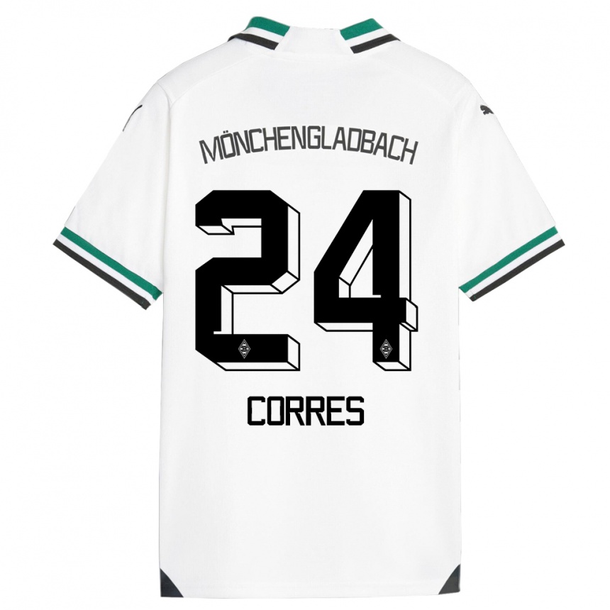 Vyrai Carolin Corres #24 Balta Žalia Namų Marškinėliai 2023/24 T-Shirt