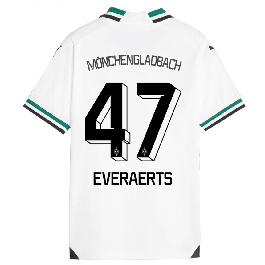 Vyrai Kim Everaerts #47 Balta Žalia Namų Marškinėliai 2023/24 T-Shirt