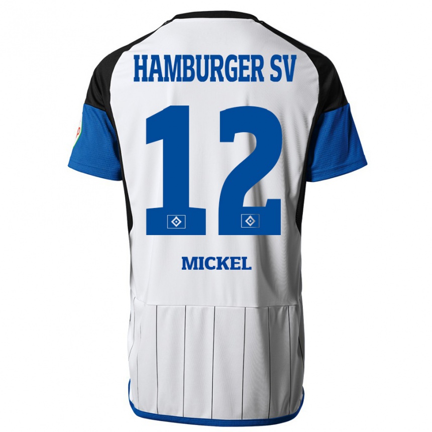 Vyrai Tom Mickel #12 Baltas Namų Marškinėliai 2023/24 T-Shirt