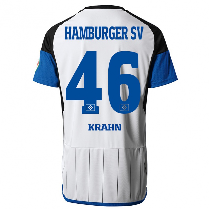 Vyrai Elijah Krahn #46 Baltas Namų Marškinėliai 2023/24 T-Shirt