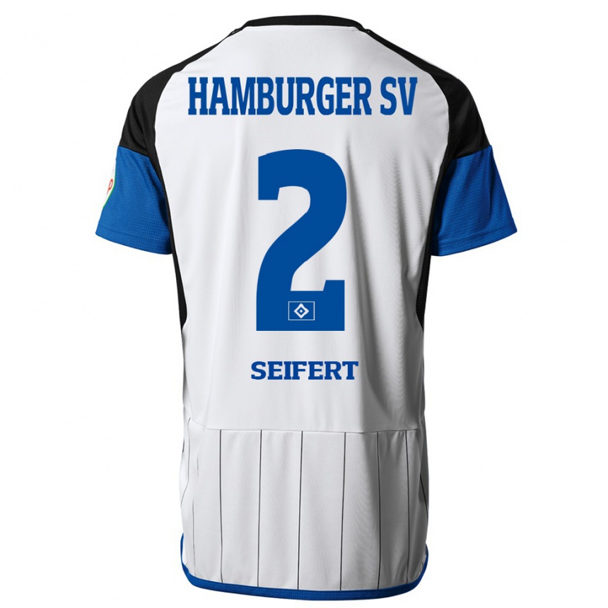 Vyrai Luis Seifert #2 Baltas Namų Marškinėliai 2023/24 T-Shirt