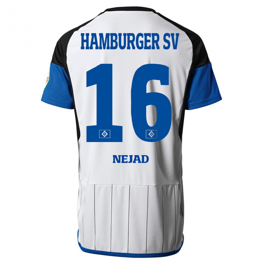 Vyrai Milad Nejad #16 Baltas Namų Marškinėliai 2023/24 T-Shirt