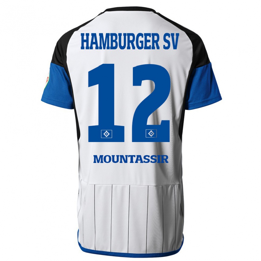 Vyrai Youssef Mountassir #12 Baltas Namų Marškinėliai 2023/24 T-Shirt