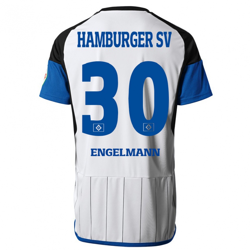 Vyrai Timon Engelmann #30 Baltas Namų Marškinėliai 2023/24 T-Shirt