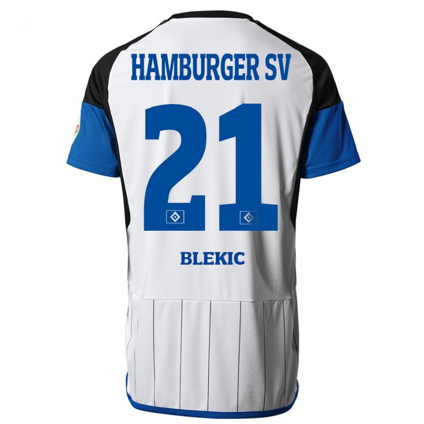 Vyrai Romeo Blekic #21 Baltas Namų Marškinėliai 2023/24 T-Shirt