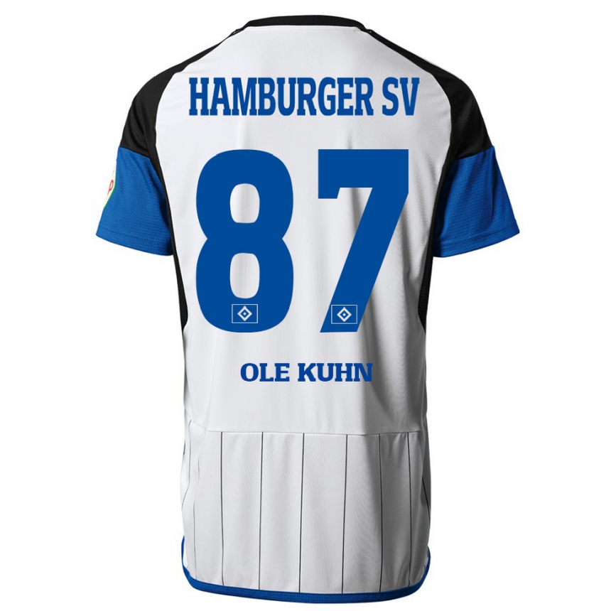 Vyrai Niklas Ole Kühn #87 Baltas Namų Marškinėliai 2023/24 T-Shirt