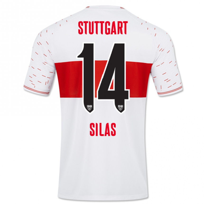 Vyrai Silas #14 Baltas Namų Marškinėliai 2023/24 T-Shirt