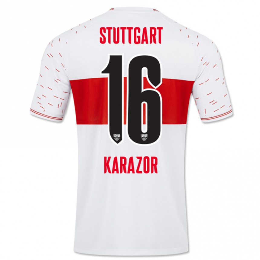 Vyrai Atakan Karazor #16 Baltas Namų Marškinėliai 2023/24 T-Shirt