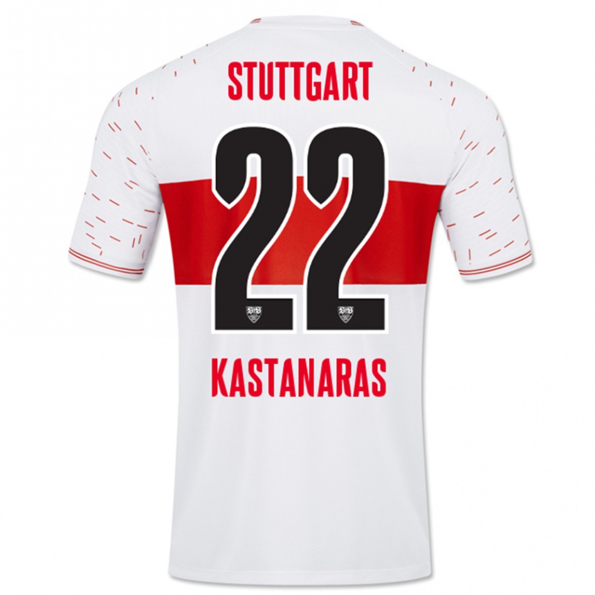 Vyrai Thomas Kastanaras #22 Baltas Namų Marškinėliai 2023/24 T-Shirt