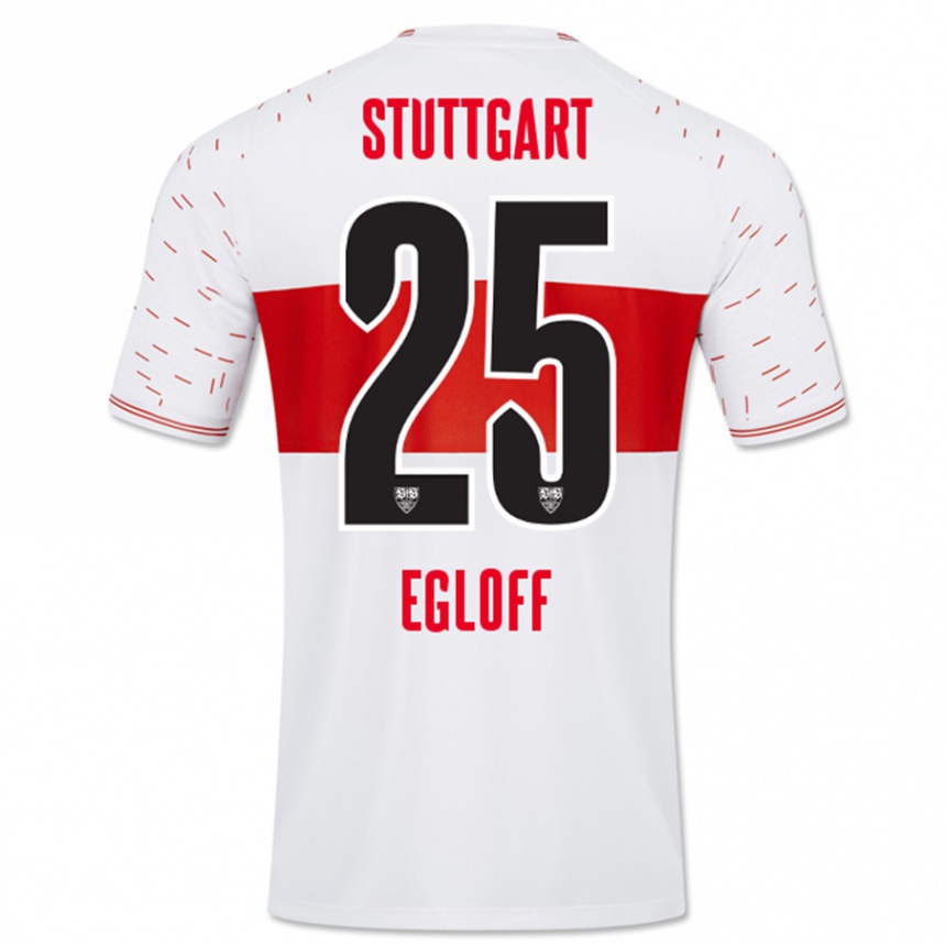 Vyrai Lilian Egloff #25 Baltas Namų Marškinėliai 2023/24 T-Shirt