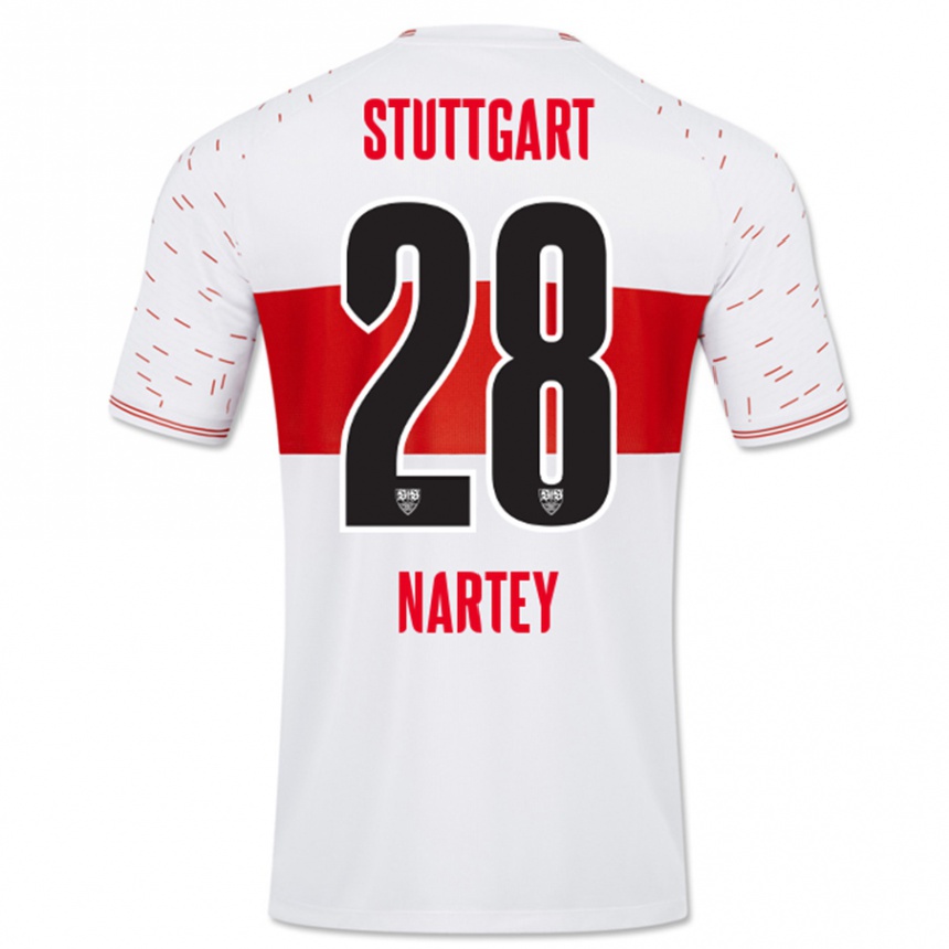 Vyrai Nikolas Nartey #28 Baltas Namų Marškinėliai 2023/24 T-Shirt