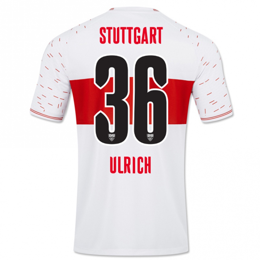 Vyrai Laurin Ulrich #36 Baltas Namų Marškinėliai 2023/24 T-Shirt