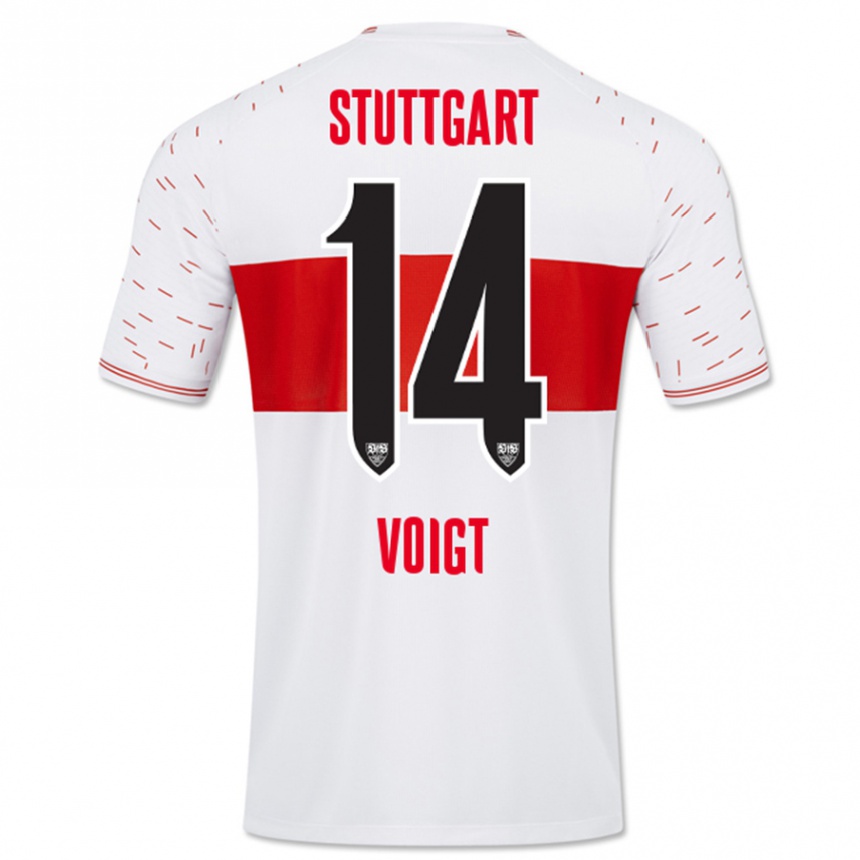 Vyrai Max Voigt #14 Baltas Namų Marškinėliai 2023/24 T-Shirt