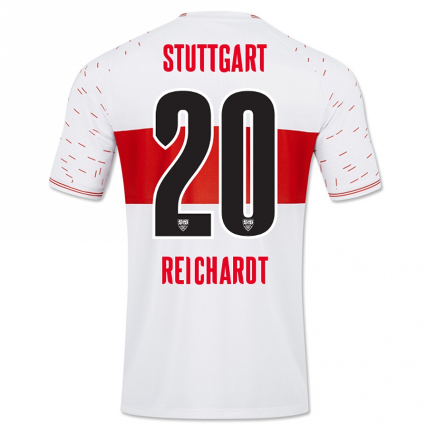 Vyrai Leon Reichardt #20 Baltas Namų Marškinėliai 2023/24 T-Shirt