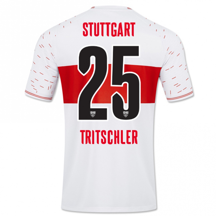 Vyrai David Tritschler #25 Baltas Namų Marškinėliai 2023/24 T-Shirt