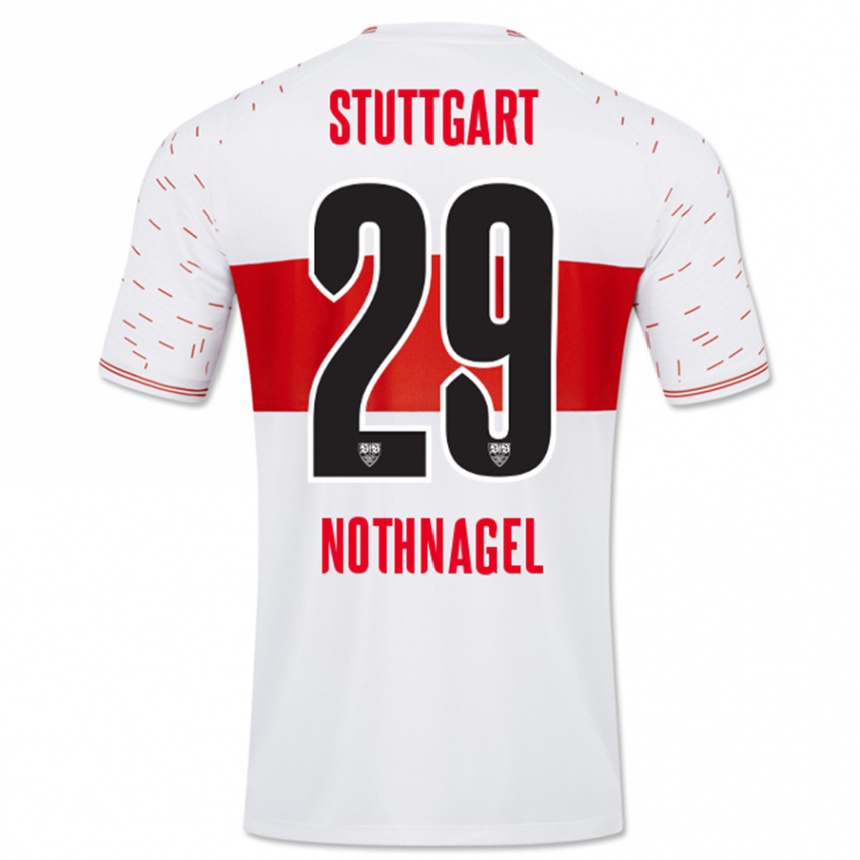 Vyrai Dominik Nothnagel #29 Baltas Namų Marškinėliai 2023/24 T-Shirt