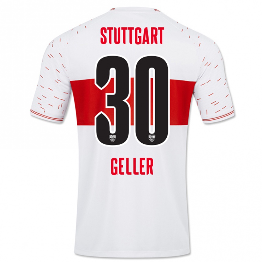 Vyrai Robert Geller #30 Baltas Namų Marškinėliai 2023/24 T-Shirt