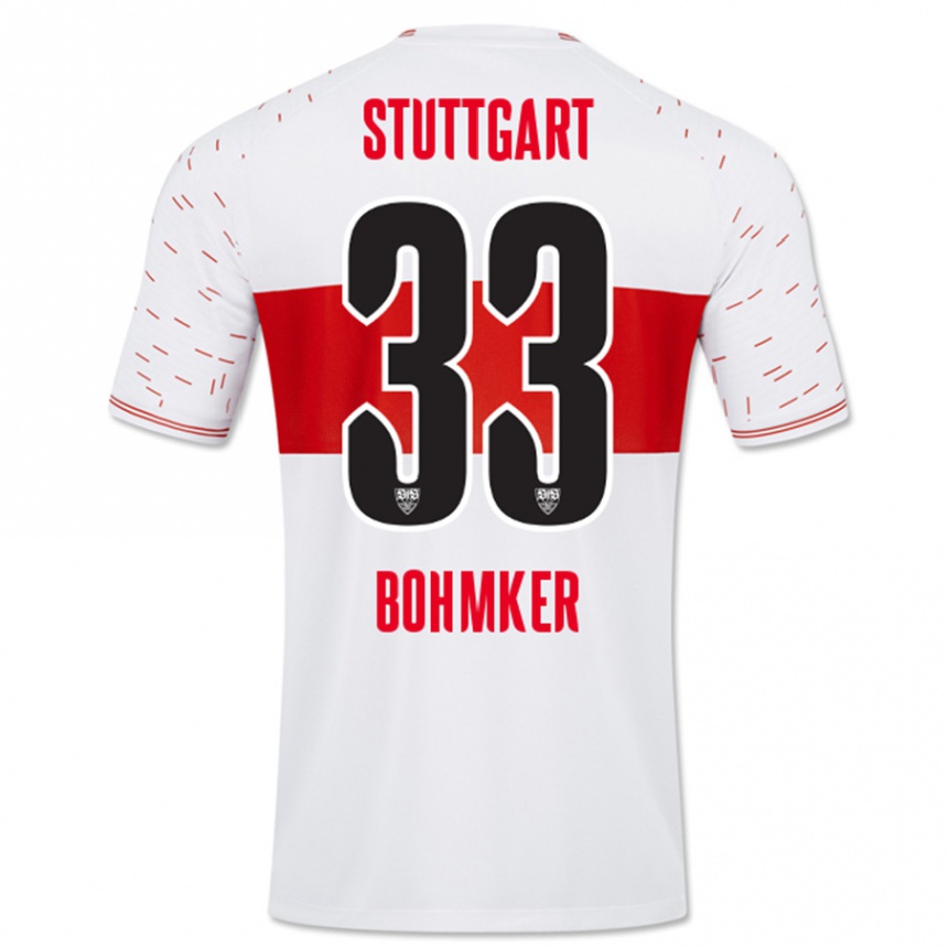 Vyrai Finn Böhmker #33 Baltas Namų Marškinėliai 2023/24 T-Shirt