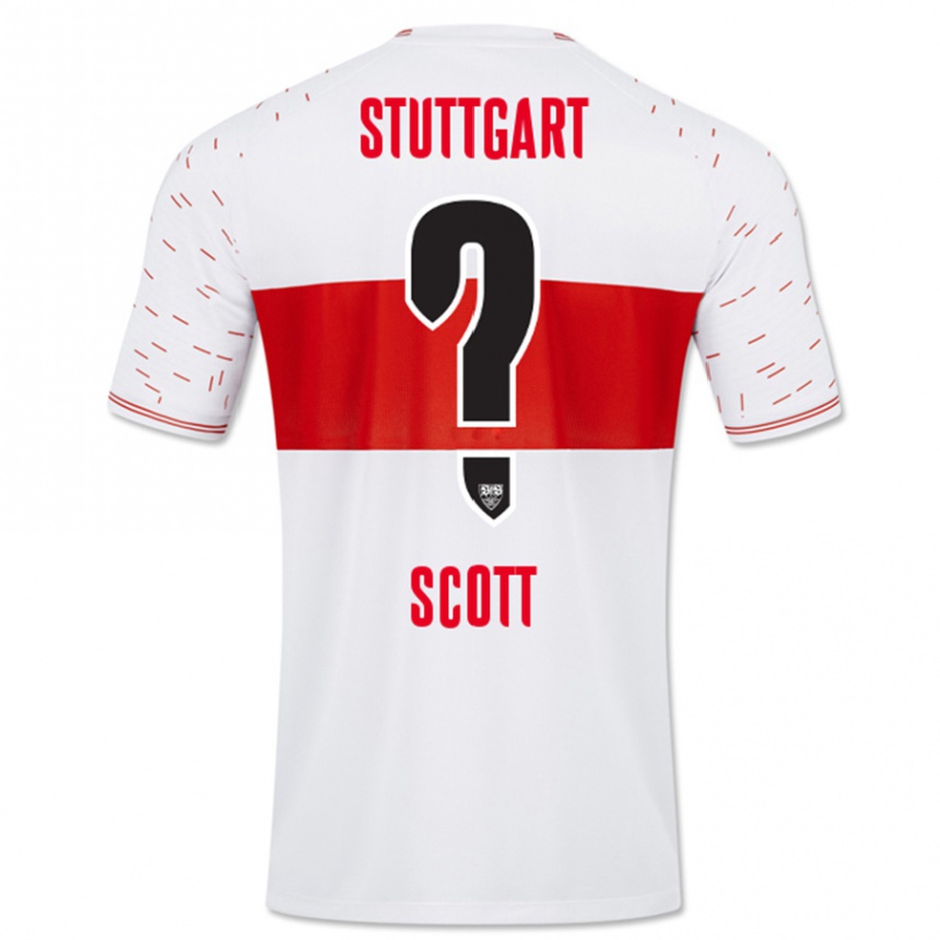 Vyrai Elijah Scott #0 Baltas Namų Marškinėliai 2023/24 T-Shirt