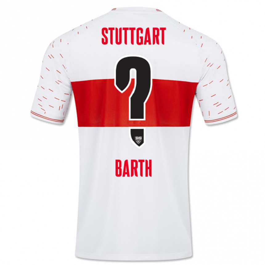 Vyrai Tom Barth #0 Baltas Namų Marškinėliai 2023/24 T-Shirt