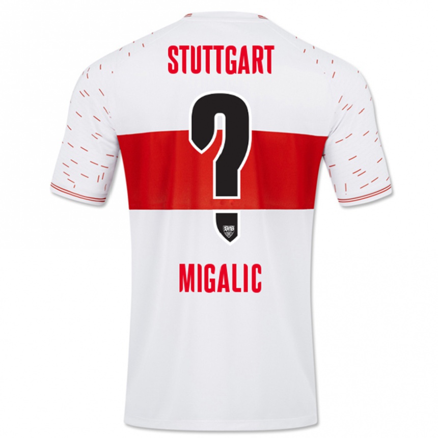 Vyrai Dorian Migalic #0 Baltas Namų Marškinėliai 2023/24 T-Shirt