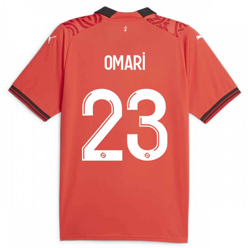 Vyrai Warmed Omari #23 Raudona Namų Marškinėliai 2023/24 T-Shirt