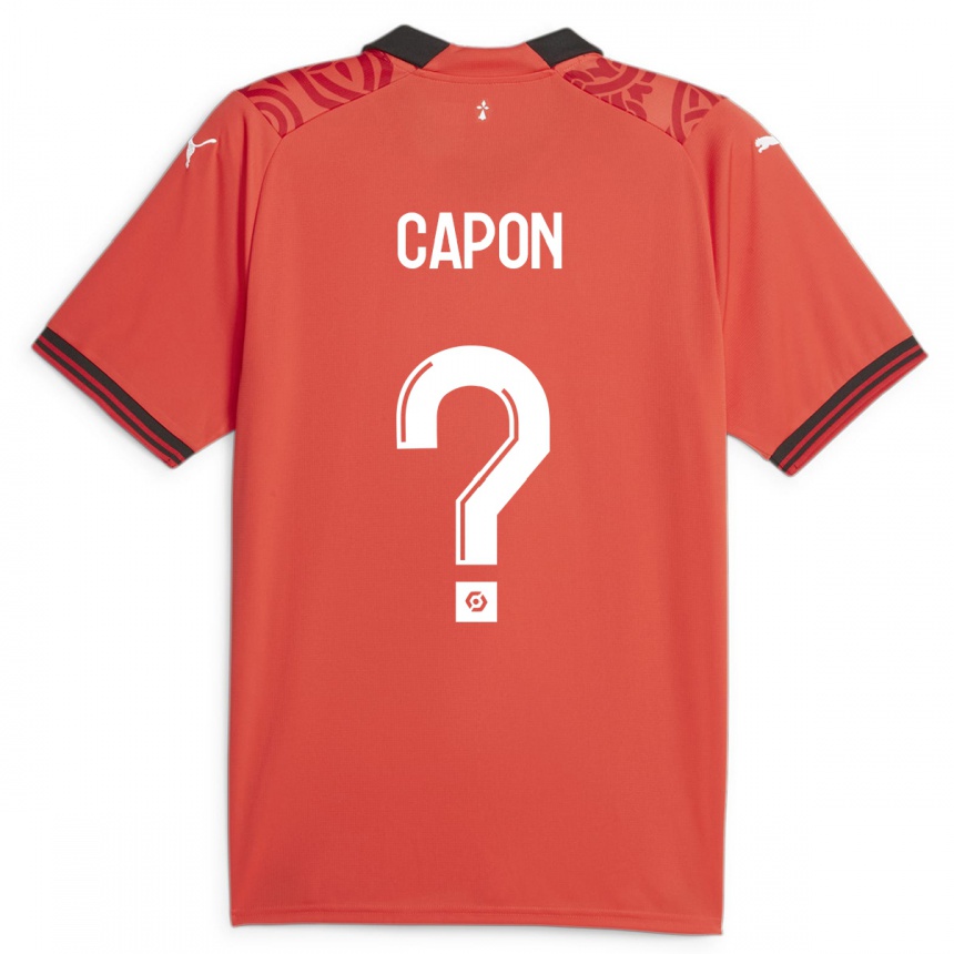 Vyrai José Capon #0 Raudona Namų Marškinėliai 2023/24 T-Shirt