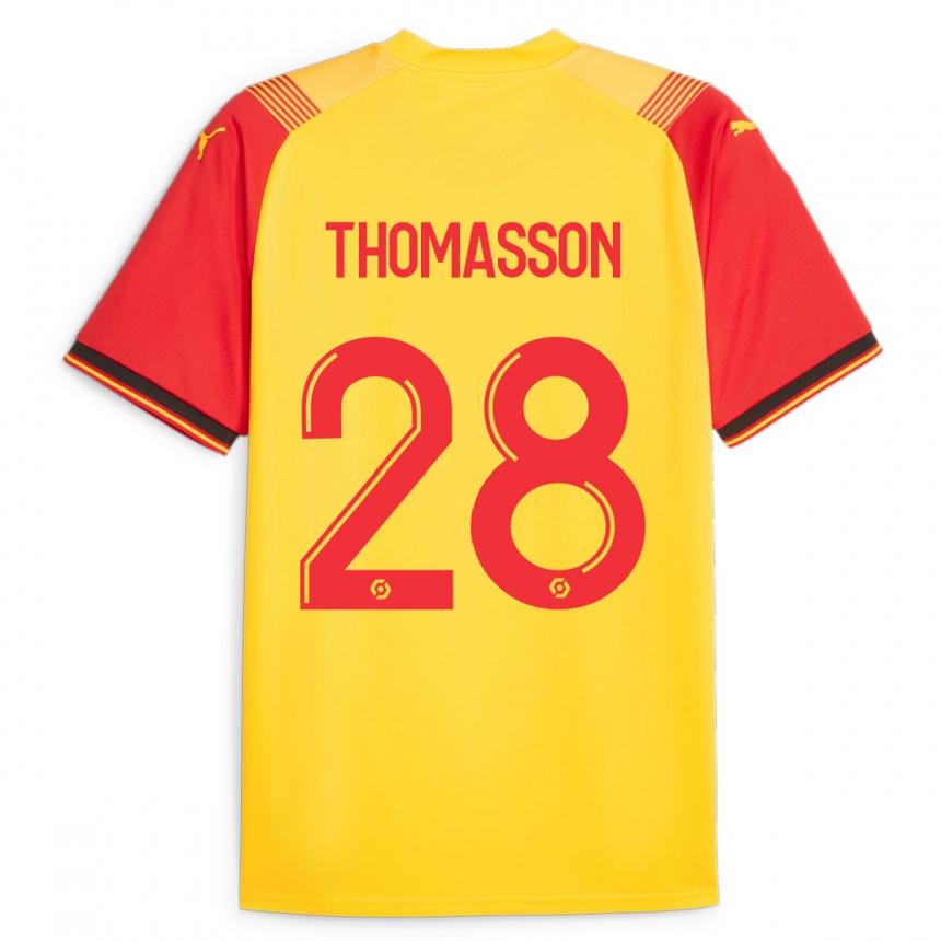 Vyrai Adrien Thomasson #28 Geltona Namų Marškinėliai 2023/24 T-Shirt