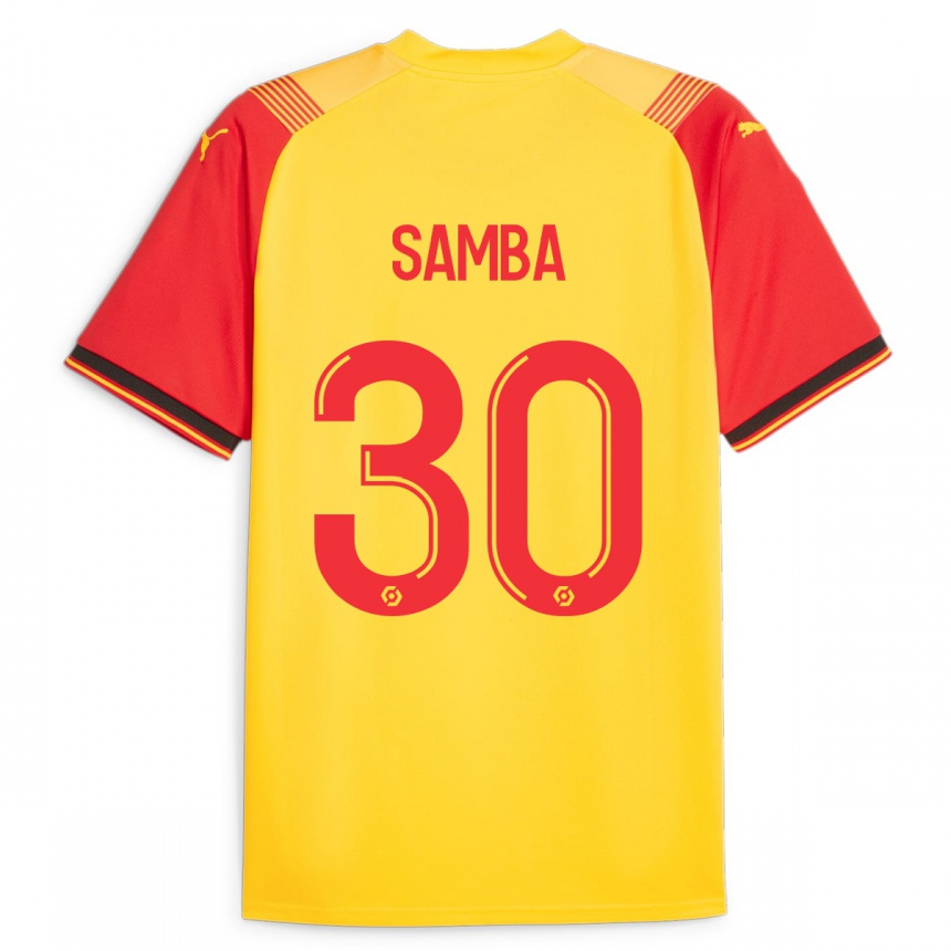 Vyrai Brice Samba #30 Geltona Namų Marškinėliai 2023/24 T-Shirt