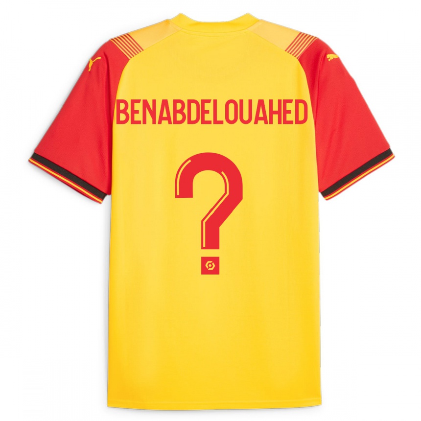 Vyrai Kaïs Benabdelouahed #0 Geltona Namų Marškinėliai 2023/24 T-Shirt