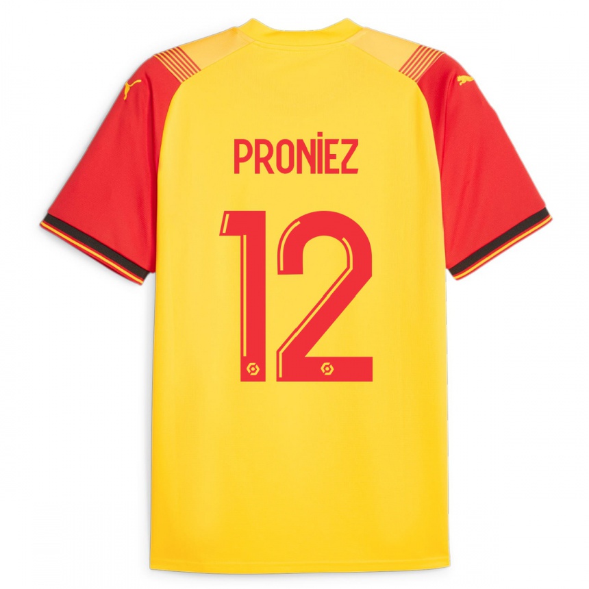 Vyrai Fany Proniez #12 Geltona Namų Marškinėliai 2023/24 T-Shirt