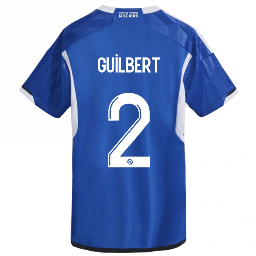 Vyrai Frederic Guilbert #2 Mėlyna Namų Marškinėliai 2023/24 T-Shirt