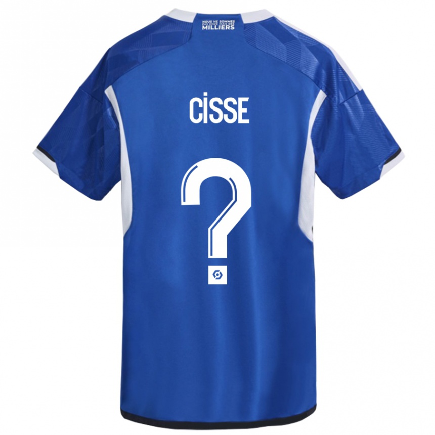 Vyrai Louis Cisse #0 Mėlyna Namų Marškinėliai 2023/24 T-Shirt