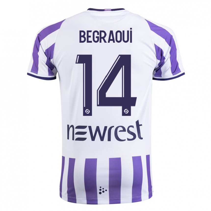 Vyrai Yanis Begraoui #14 Baltas Namų Marškinėliai 2023/24 T-Shirt