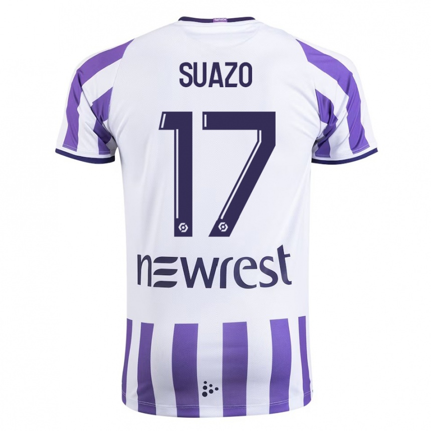 Vyrai Gabriel Suazo #17 Baltas Namų Marškinėliai 2023/24 T-Shirt