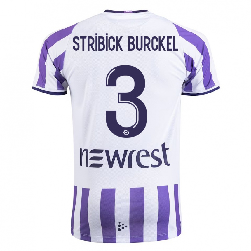 Vyrai Laetitia Stribick-Burckel #3 Baltas Namų Marškinėliai 2023/24 T-Shirt