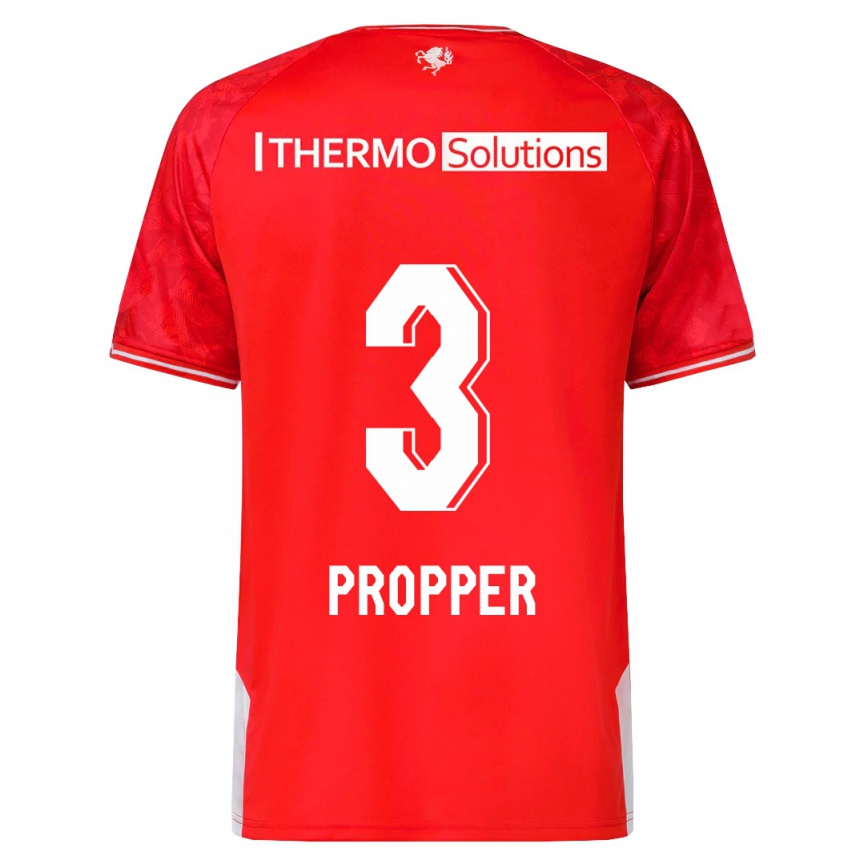 Vyrai Robin Pröpper #3 Raudona Namų Marškinėliai 2023/24 T-Shirt