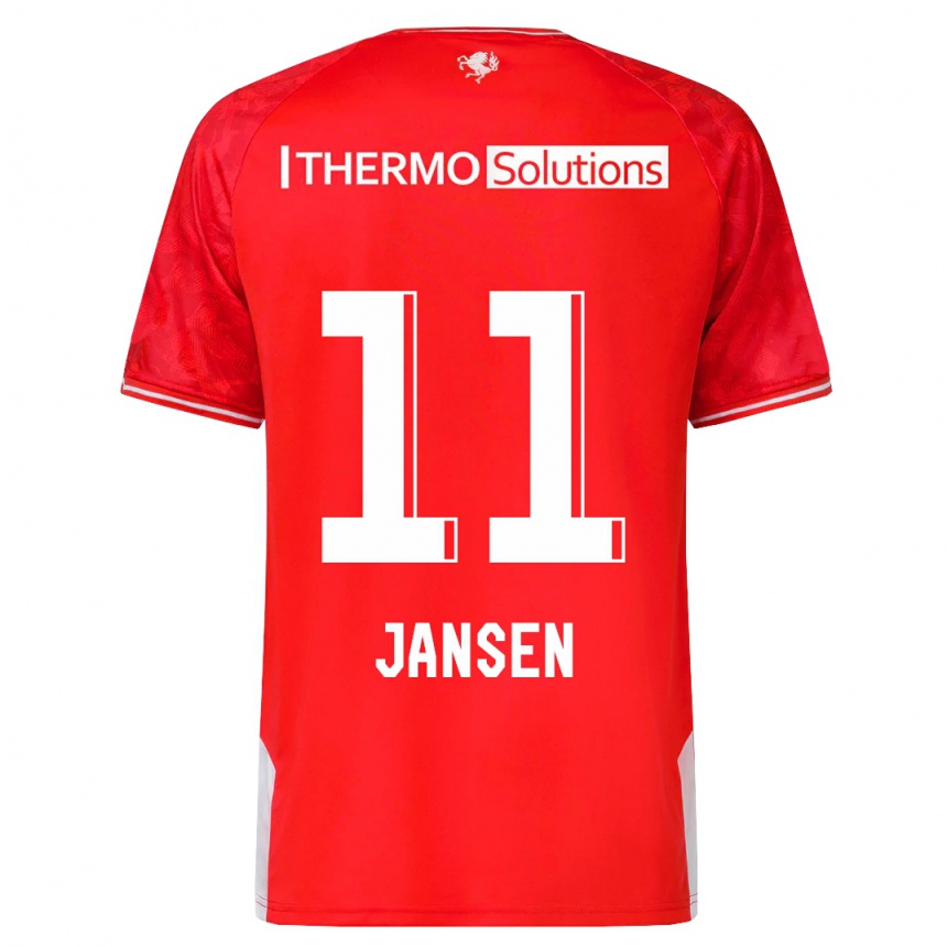 Vyrai Renate Jansen #11 Raudona Namų Marškinėliai 2023/24 T-Shirt