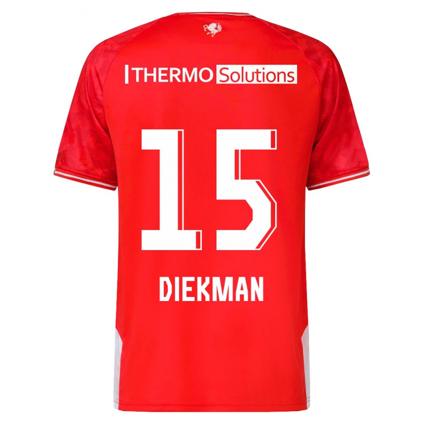 Vyrai Jill Diekman #15 Raudona Namų Marškinėliai 2023/24 T-Shirt